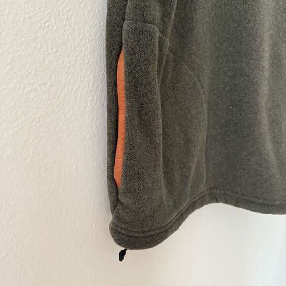 Vintage Orvis Men's Size Large Grey Pullover Soft Leather Trim Jacket Coat USA - Picture 4 of 8